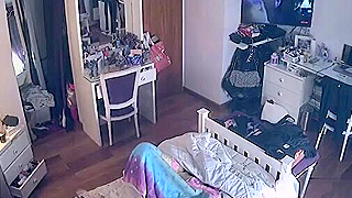 Spy Ipcam Catches Naughty American Redhead Masturbating Wildly