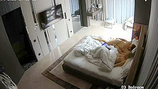 Spy Ipcam Catches Blonde Babe Fucked Hard While Watching A Movie