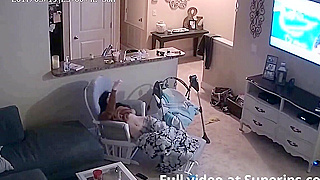 Spy Ipcam Catches American Teen Mom Masturbating To Porn