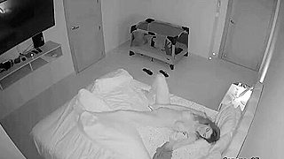 Spying On A Horny Young Mom Pleasuring Herself On Her Bed