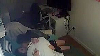 American Teen Couple Caught By Spy Ipcam Exploring Their Wild Sexuality