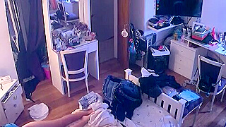 Voyeur Ip Cam ☆ Busty French Redhead Caught Naked Getting Dressed