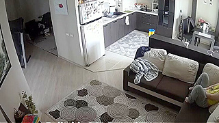 Hidden Spy Ipcam Catches Busty Slavic Milf Furiously Masturbating On Couch
