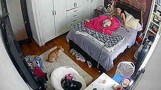 Spy Ipcam Caught Young British Brunette Girl Masturbating Sensually