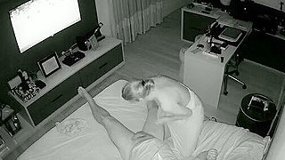 Caught On Hidden Spy Ipcam ☆ Australian Tanned Couple Fucks Passionately On Bed