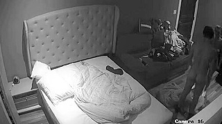 Hidden Spy Ipcam Captures Wild And Naughty Teen Couple Fucking Passionately In Bed