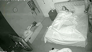A Hidden Spy Ipcam Catches Hot Mature Parents Fucking In The Dark