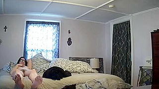 Caught By Hidden Ipcam ☆ American Nerd Girl Wildly Masturbates To Porn