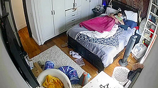 Hidden Spy Ipcam Records Canadian Teen Masturbating Passionately On Bed