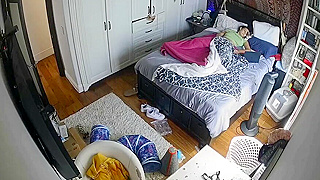 Hidden Spy Ipcam Records Canadian Teen Masturbating Passionately On Bed