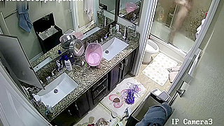 Caught On Spy Cam ☆ Skinny Teen Takes A Steamy Quick Shower