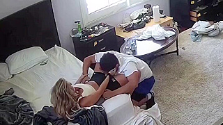 Caught By Spy Cam ☆ German Couple's Wild, Passionate Fucking In Bed