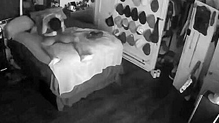 Spy Ipcam Catches Interracial Couple Fucking Wildly In Bed
