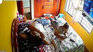 Spy Ipcam Busts Spanish Couple's Wild Daytime Fucking Session