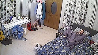Eyeing Myself Caught On Ipcam Woman Masturbating Sensually In Bed