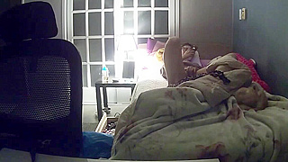Hidden Spy Ipcam Snags Cute Japanese Girl With Glasses Masturbating Sensually