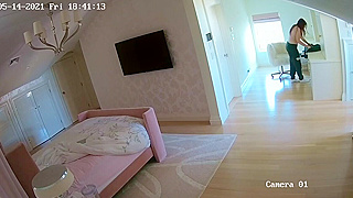 Caught On Spy Ipcam, Curvy College Cutie Gets Down And Dirty