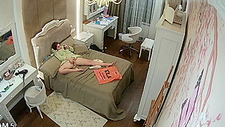 Hidden Spy Ipcam Catches Young British Girl With Glasses Masturbating Passionately