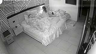 Caught On Hidden Ipcam, Horny Married Couple Fucking Wildly In Their Bedroom