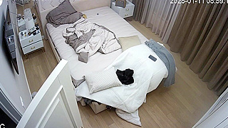 Spying Ipcam Catches French Girl Undressing And Changing After Wild Night Out