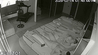 Voyeur Ipcam Captures Hacked Cam, Sexy Couple's Mutual Masturbation