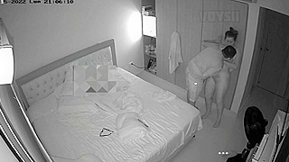 Spy Ipcam Busts Hilarious Italian Parents Fucking Hard In Their Bed