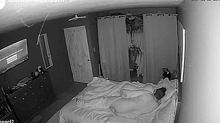 Hidden Spy Ipcam Reveals Chubby Couple's Steamy, Quiet Sex Session