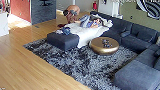 Hot Couple's Steamy Couch Sex Session Burns Up the Room
