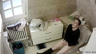 Experiencing An Intense Milf's Wild Masturbation Session On A Toilet