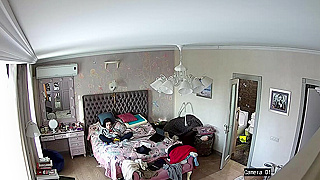 Hidden Spy Ipcam Busts Skinny French Teen Watching Intense Hardcore Porn
