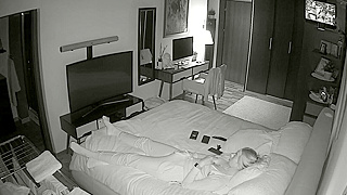 Hidden Camera Catches Her Masturbating - Hand In Pants, Nipple Play Caught On Ip Cam