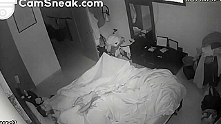 Hidden Spy Ipcam Caught Horny Married Couple Fucking Passionately Before Sleep