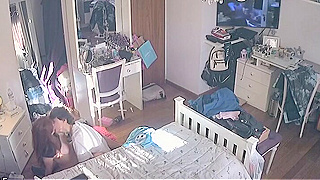 Amateur Spy Ipcam Captures Horny College Couple Fucking Hard In Their Bedroom