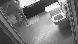 Watching Her Pleasure Herself, Caught On Ipcam Shower Masturbation