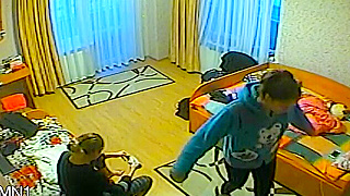 Hidden Camera Captures Two Horny Students Fucking Hard In Their Shared Dorm Room