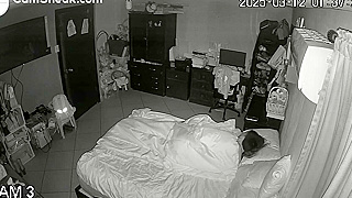 Caught On Cam, Latino Couple's Steamy, Lazy Nighttime Fuck Fest