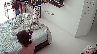 Spying On An Horny Couple's Intense Morning Fuck On My Ip Camera