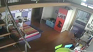 Hidden Spy Ipcam Records French Teen In A Thong Watching Porn And Masturbating
