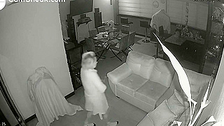 Hacked Cam, European Couple Caught Fucking On Sofa By Hidden Spy Ipcam