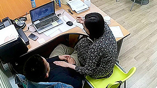 Caught On Spy Cam, Japanese Co-Workers Fuck Hard In The Office
