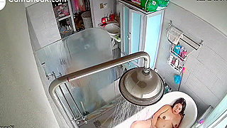 Exposed On Hidden Ipcam, Mexican Milf Masturbates In Bathtub - Hacked Cam