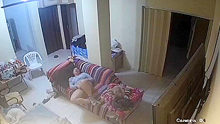 A Horny Babe Gets Caught Masturbating On A Hidden Spy Ipcam