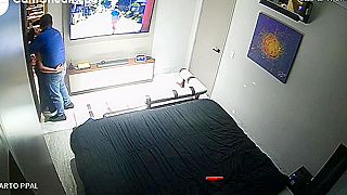 Spy Ipcam Catches Horny Spanish Couple Fucking Hard By The Bedside