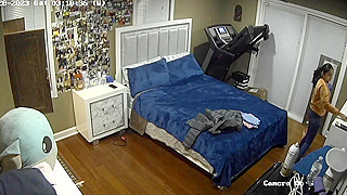 Hidden Camera Catches Naughty Teen Changing Into Pajamas