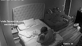 Caught On Ipcam, Horny Young Couple's Intimate Fingering Session