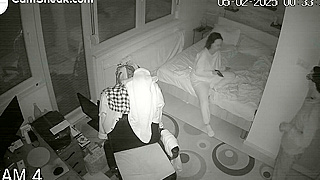 A Hidden Spy Ipcam Busts A Horny German Couple Fucking Hard In Bed