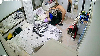 Spy Ipcam Snags Busty Israeli Nurse In Costume Fucking Her Man Hard