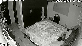 Caught By Hidden Spy Cam, Big Tits Milf Fucked Overnight In Hacked Clip