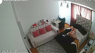 Spy Ipcam Catches Busty Babe Stripping And Changing In Her Room