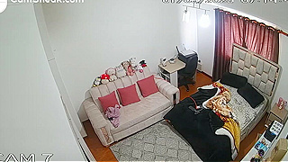 Spy Ipcam Catches Busty Babe Stripping And Changing In Her Room